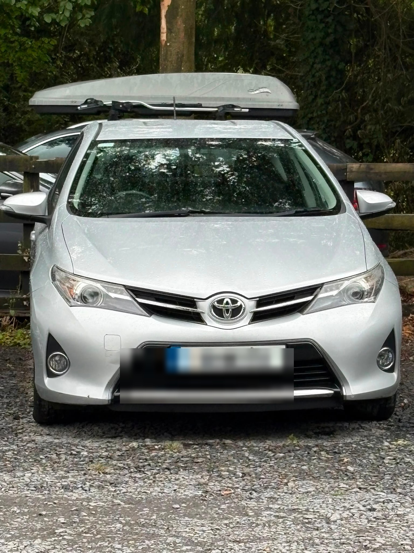 Silver Toyota Auris after a mini valet
